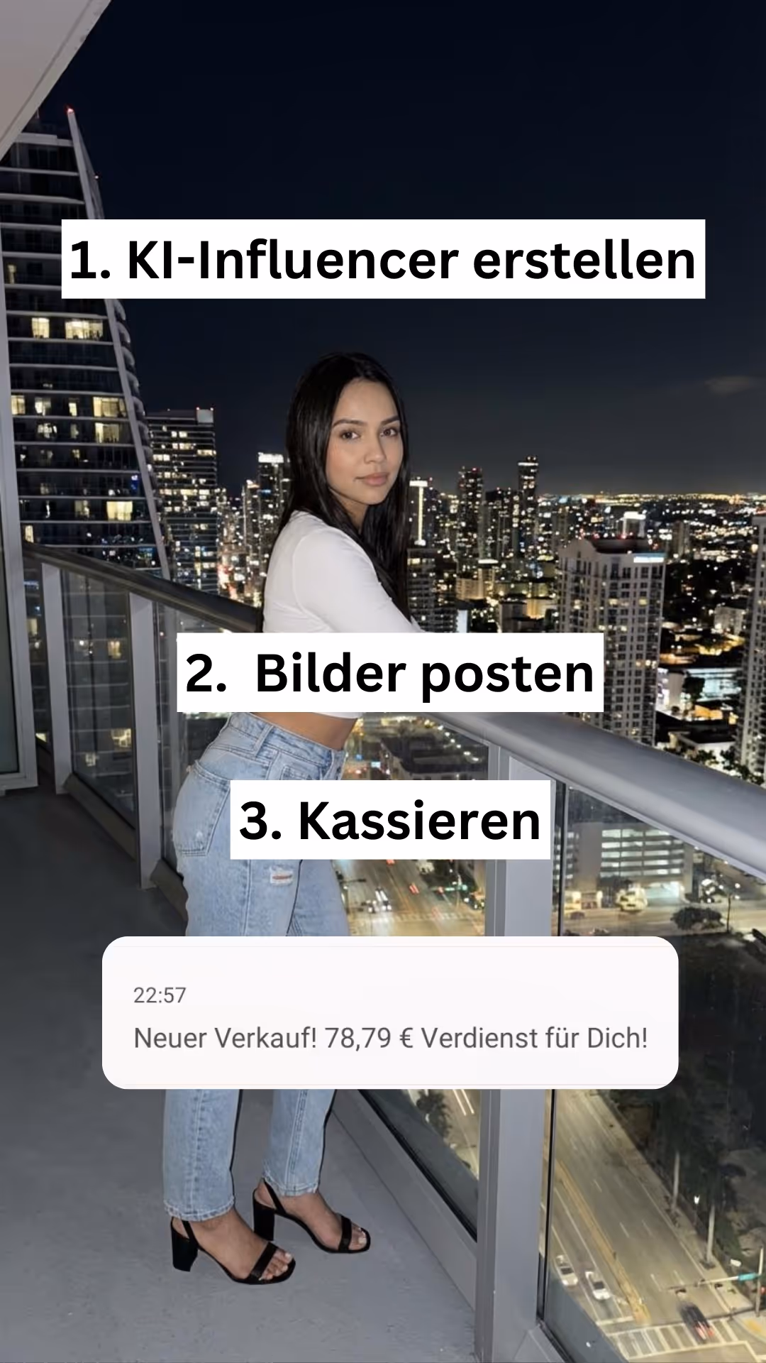 Beispiel-Creative 2 aus dem Partnerbereich des AI Influencer Systems