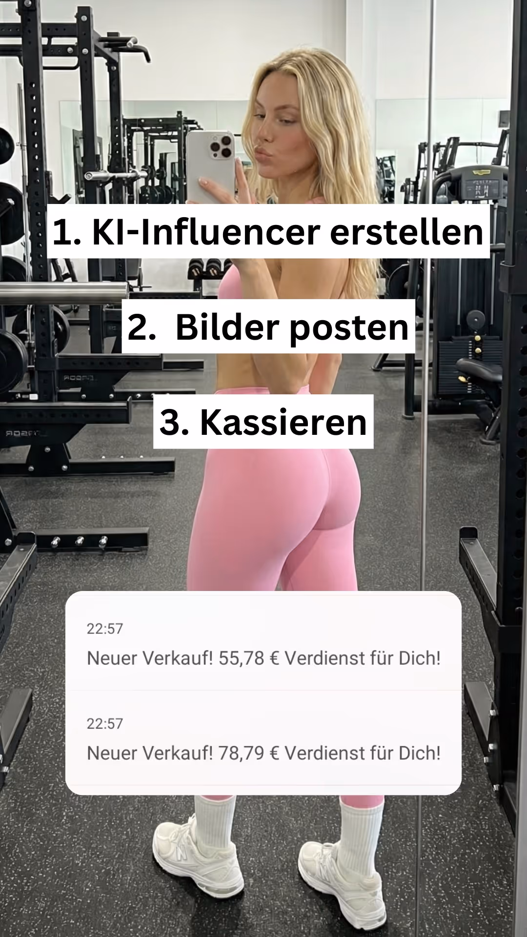 Beispiel-Creative 4 aus dem Partnerbereich des AI Influencer Systems