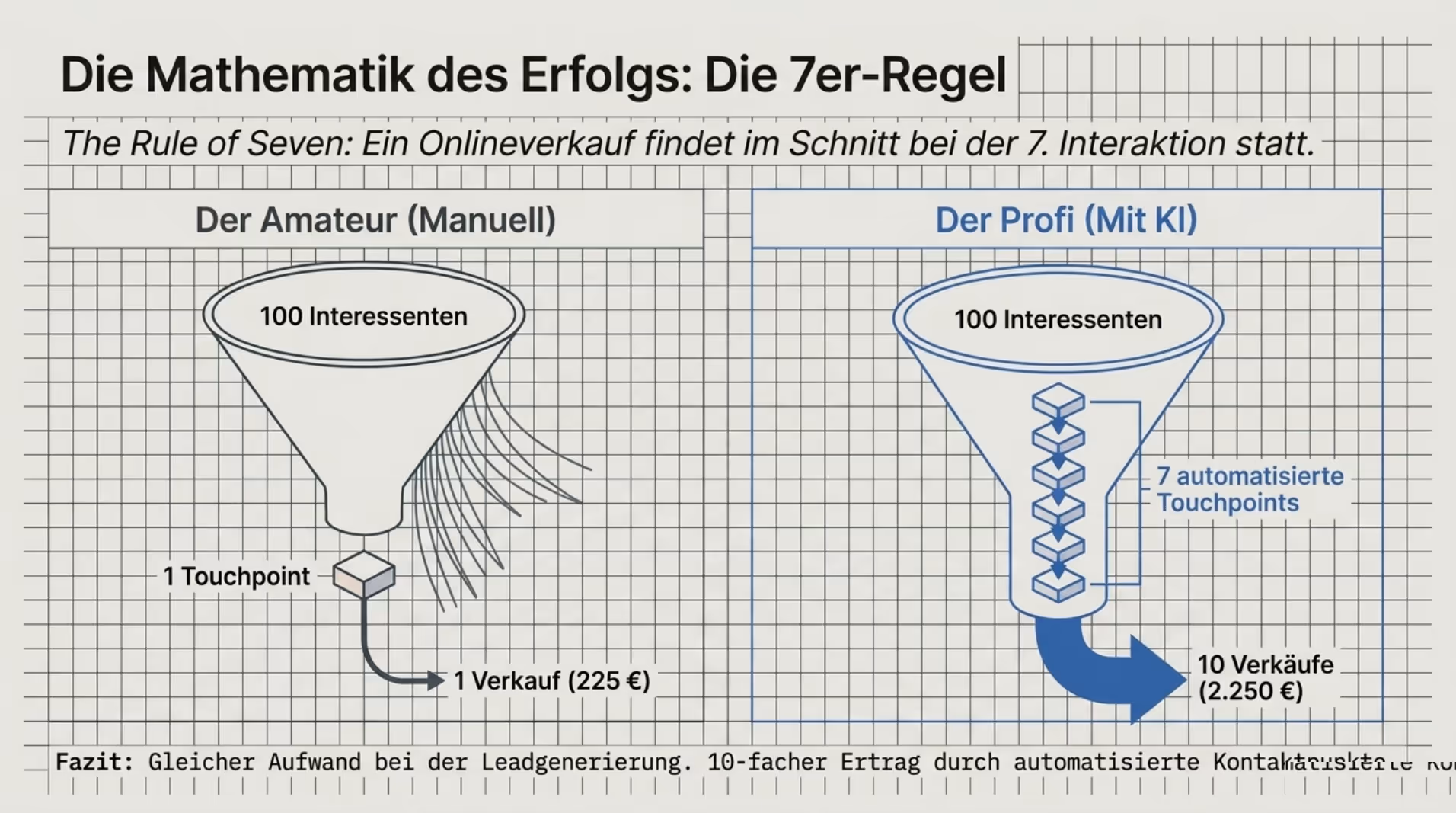 Slide 7: Die Mathematik des Erfolgs: die 7er-Regel